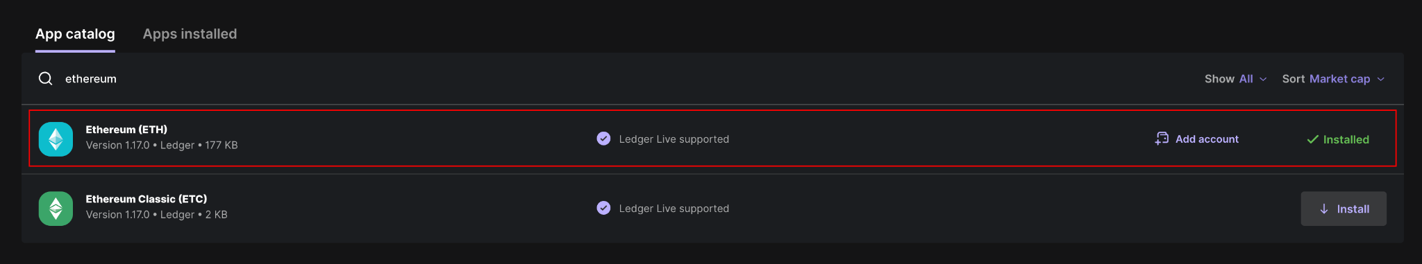 install-ethereum-app