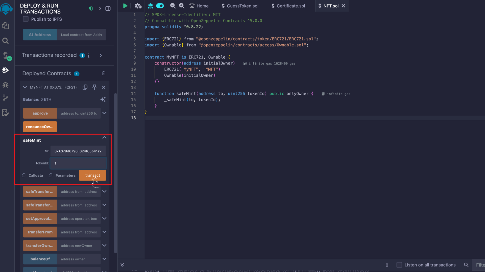 Remix-ERC721_Mint