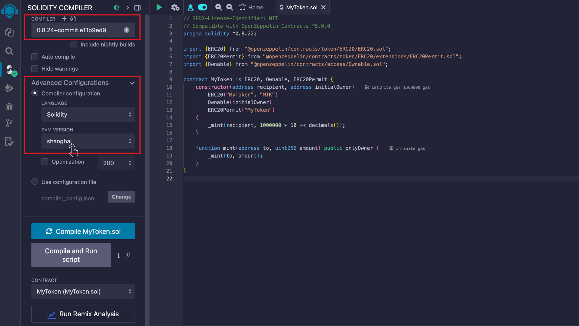 Remix_ERC20_Compile