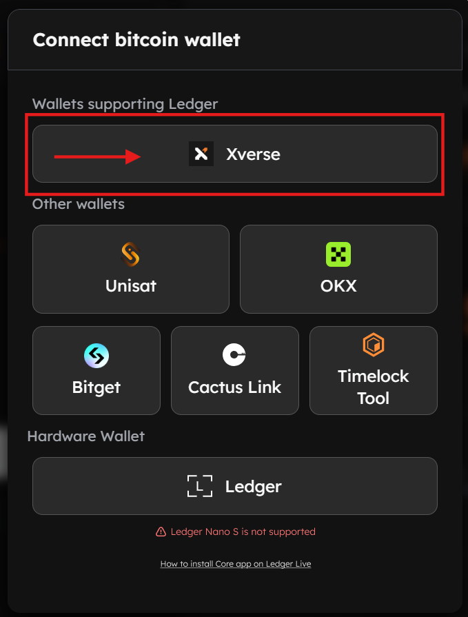 install-coredao-app-on-ledger