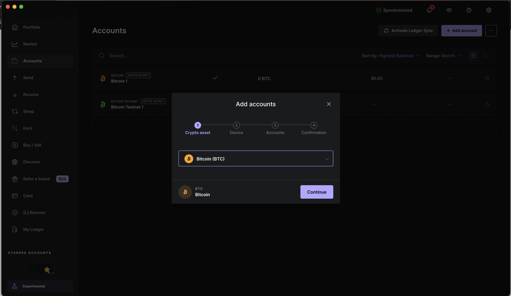 setup-ledger-live-bitcoin-address